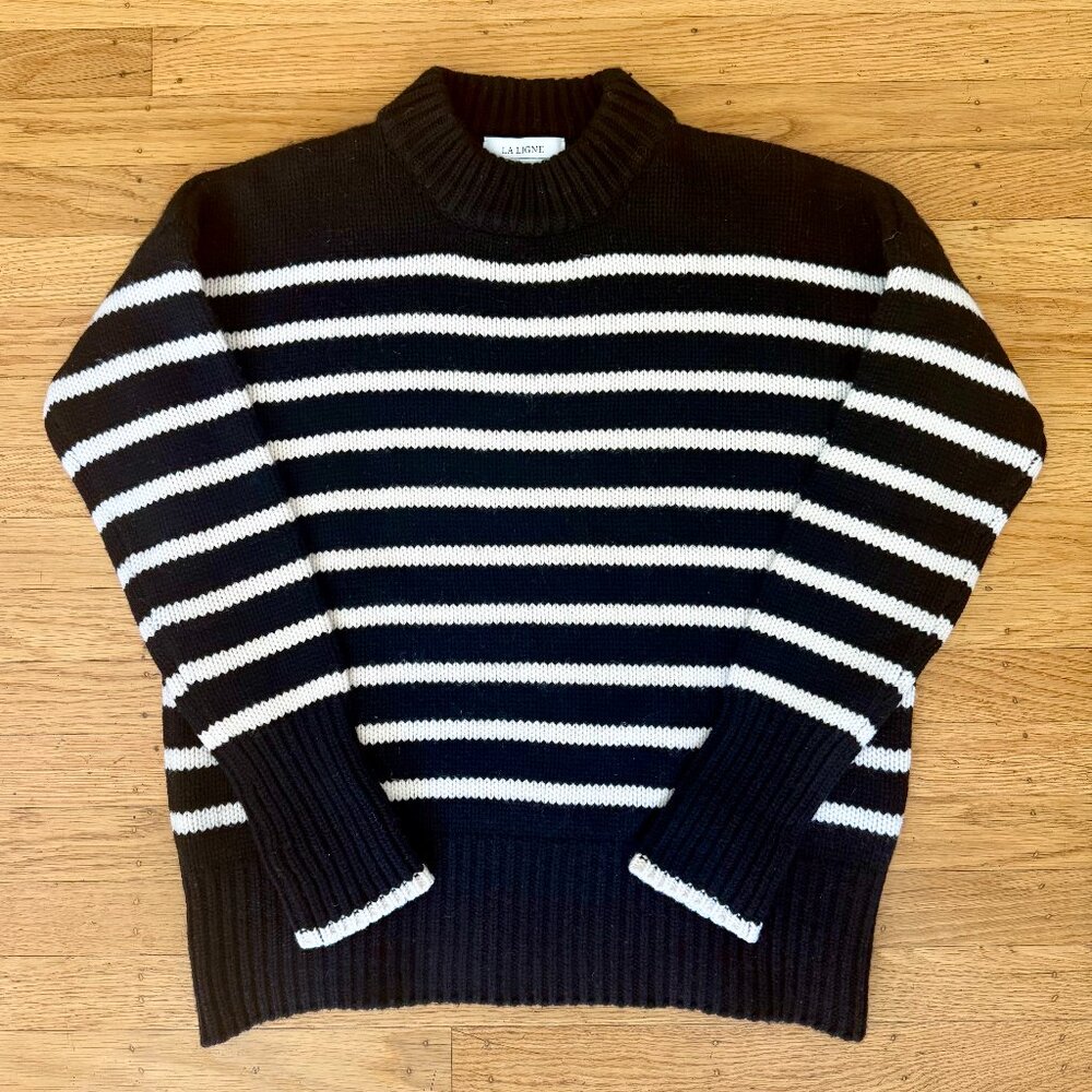 La Ligne Marin striped wool and cashmere-blend sweater, Ladies size XS